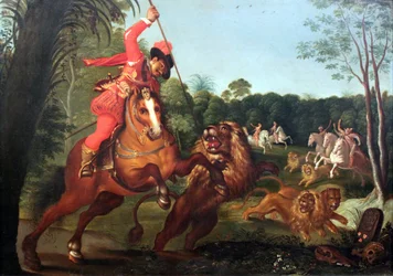 Löwenjagd des Nürnberger Ritters Wolfgang Holzschuher